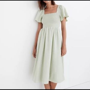 Madewell Lucie Midi Smocked Dress
